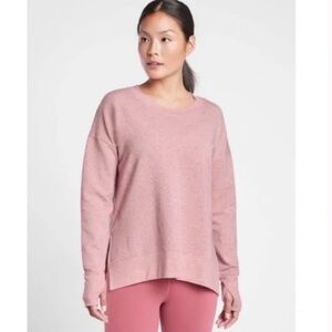 Athleta S Balance Pullover Top Victorian Berry Multi XS